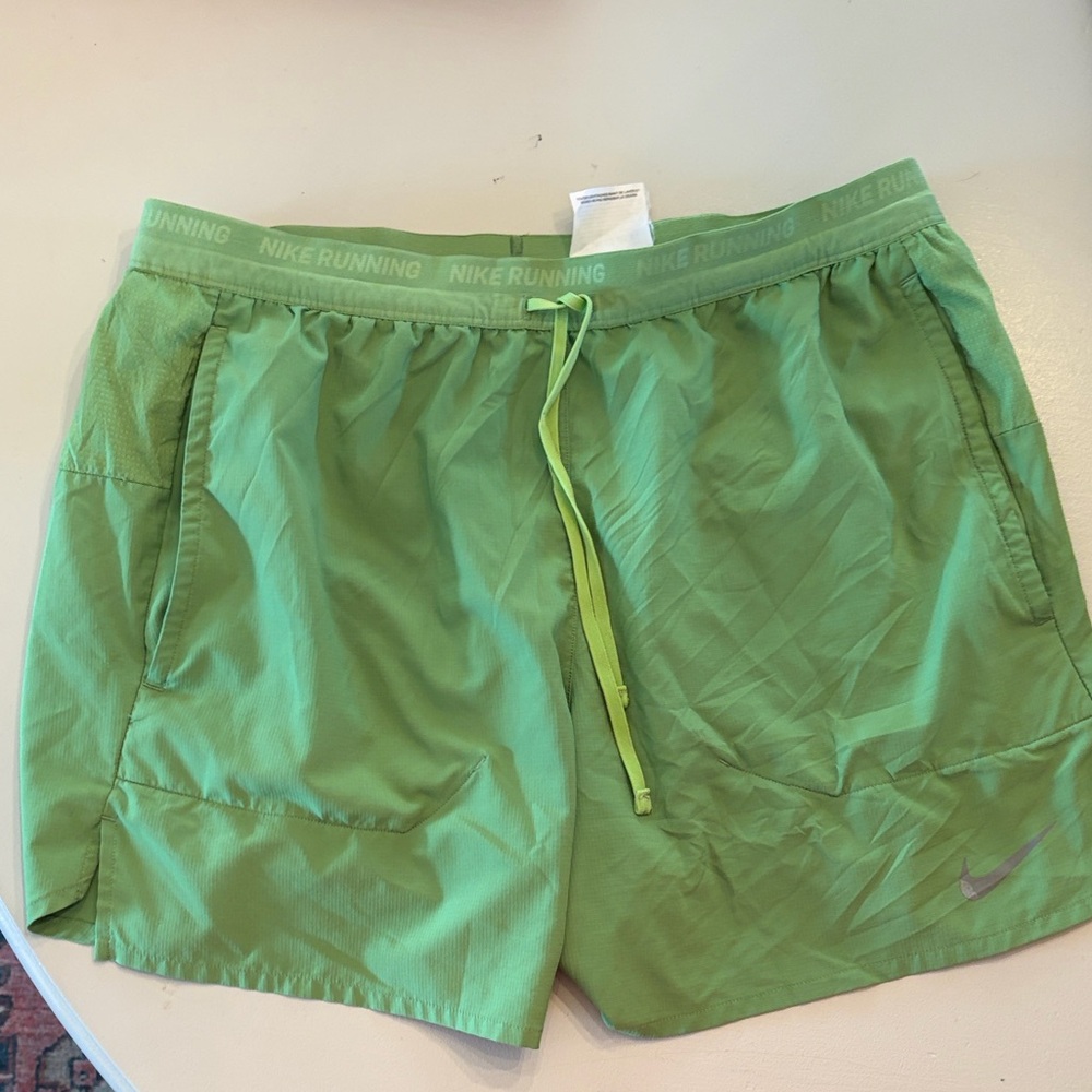 Nike Dri-FIT Athletic Shorts in Lime Green